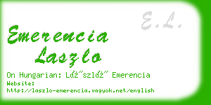 emerencia laszlo business card